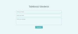 Talebinizi Gönderin Basit HTML CSS Şablonu