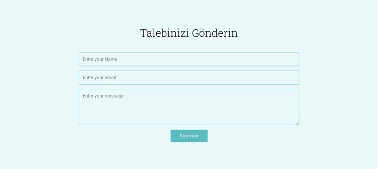 Talebinizi Gönderin CSS Şablonu