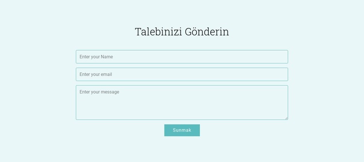 Talebinizi Gönderin Html Web Sitesi Oluşturucu