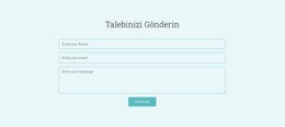 Talebinizi Gönderin - Profesyonel Web Sitesi Maketi