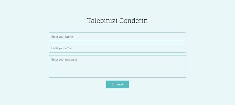 Talebinizi Gönderin Web sitesi tasarımı