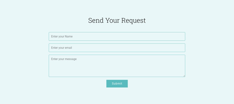 Send Your Request Web Design