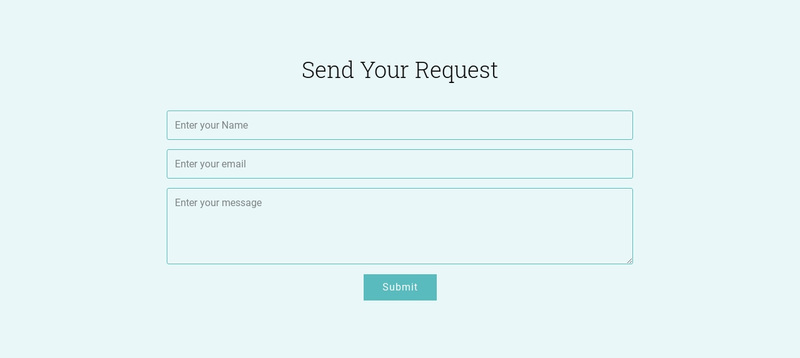 Send Your Request Web Page Design