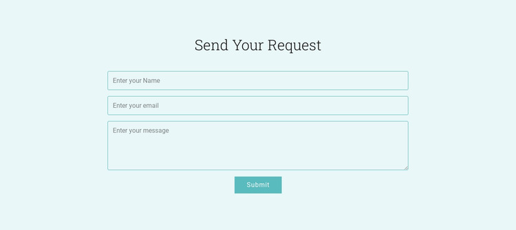 Send Your Request Website Mockup