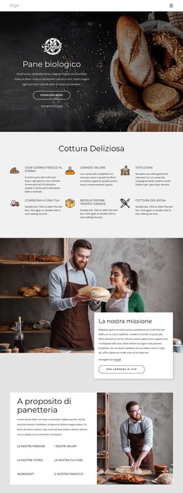 Pagina HTML Per Bagel, Focacce, Panini, Biscotti E Pagnotte