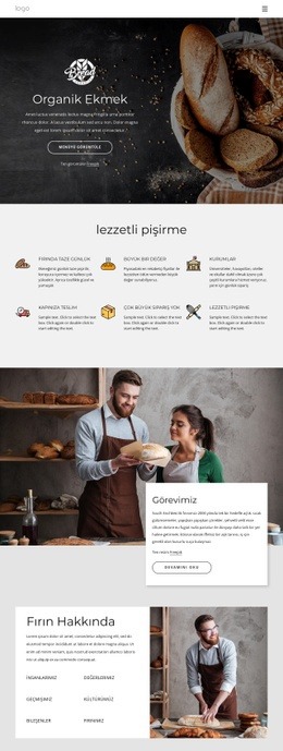 Simitler, Çörekler, Rulolar, Bisküviler Ve Somun Ekmekler - Bir Sayfalık Şablon