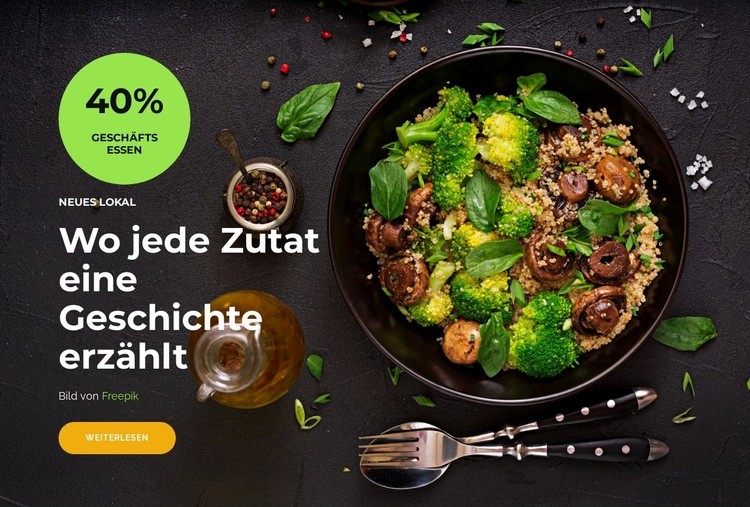 Frische Zutat HTML Website Builder