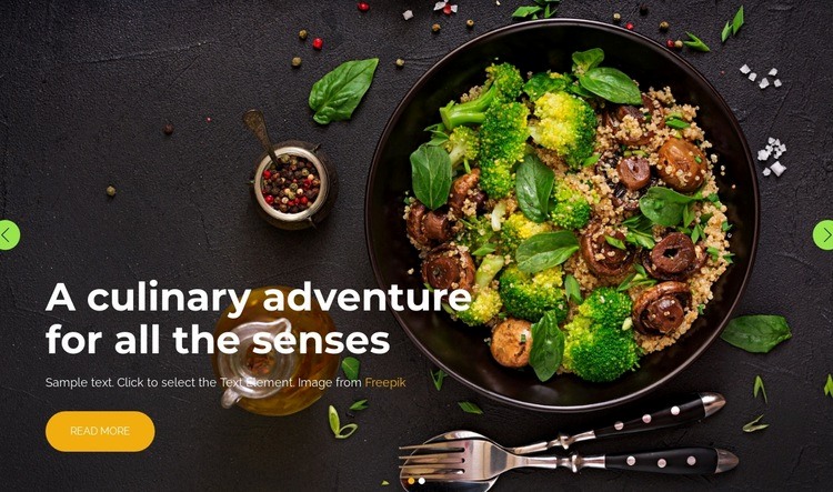 A culinary Elementor Template Alternative