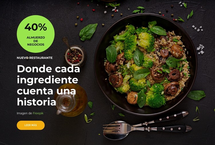 ingrediente fresco Plantilla CSS