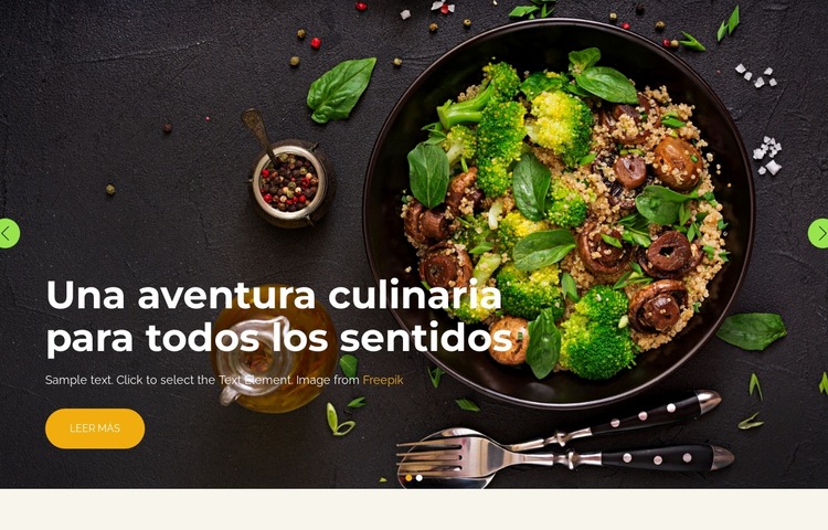 Un culinario Plantilla de sitio web