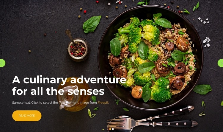 A culinary Homepage Design