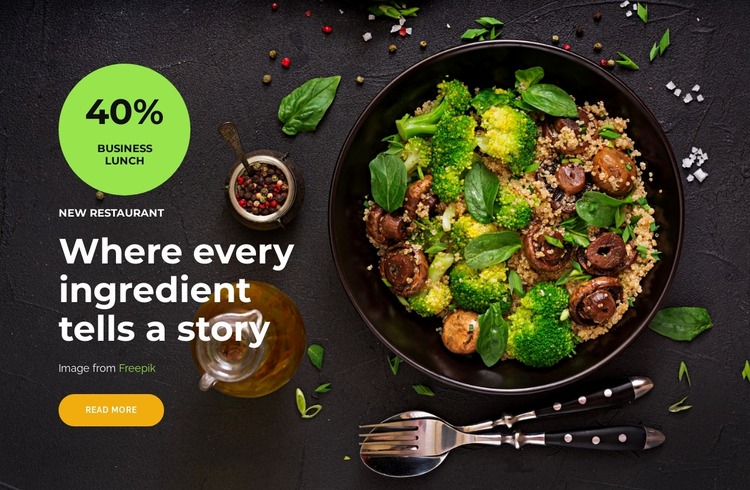 Fresh ingredient Html Website Builder