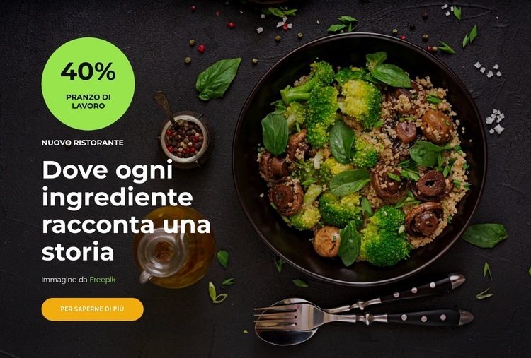 Ingrediente fresco Costruttore di siti web HTML