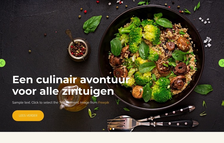 Een culinair Website sjabloon