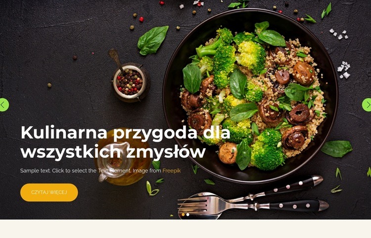 kulinarny Projekt strony internetowej