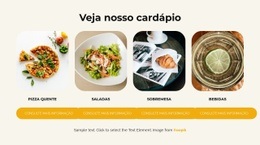 Design De Site Para Veja Nosso Cardápio