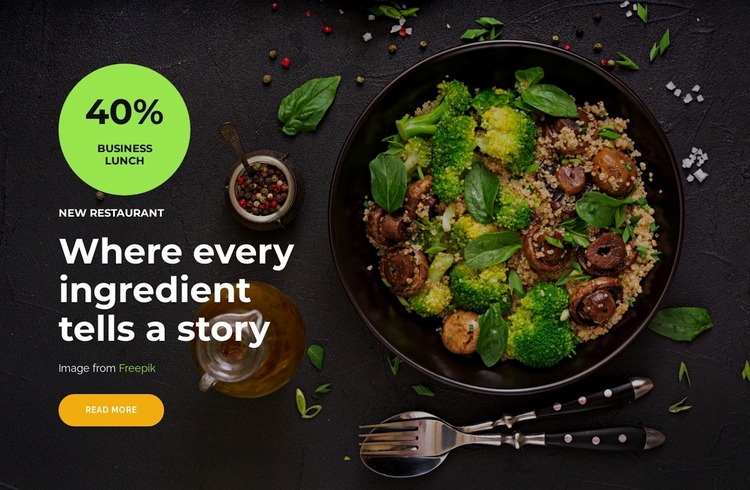 Fresh ingredient WordPress Website Builder