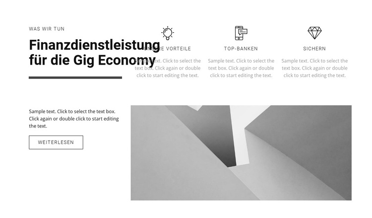 Wir steigern die Wirtschaft Website-Vorlage