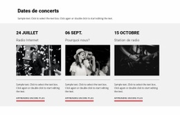 Outils De Conception Pour Dates De Concerts