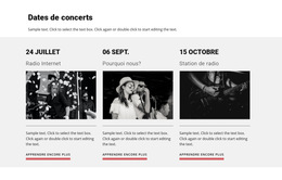 Dates De Concerts : Modèle De Site Web Simple