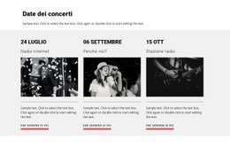 Progettista Di Siti Web Per Date Dei Concerti