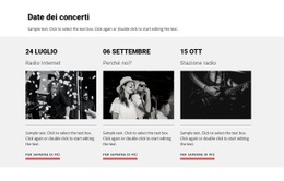 Pagina Di Destinazione Premium Per Date Dei Concerti