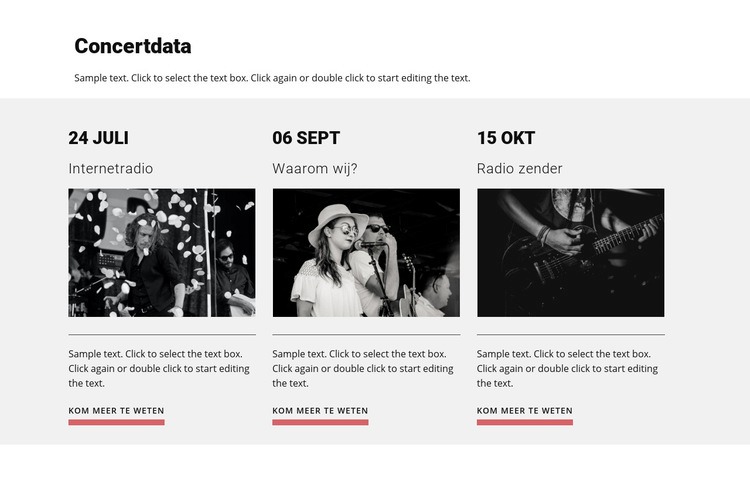 Concertdata Html Website Builder