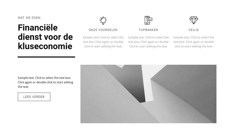 Wij verhogen de economie Website sjabloon