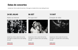 Datas De Concertos – Site Responsivo