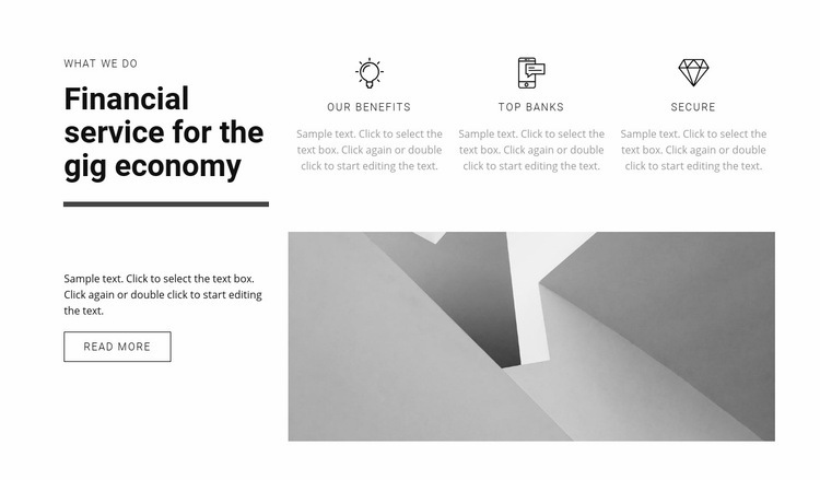 We raise the economy Squarespace Template Alternative