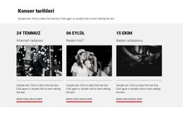 Konser Tarihleri Efekt Şablonları