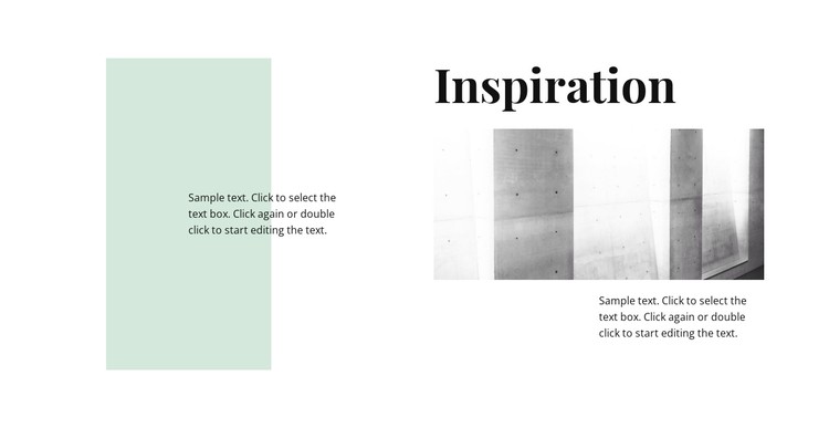 Inspiration in minimalism CSS Template