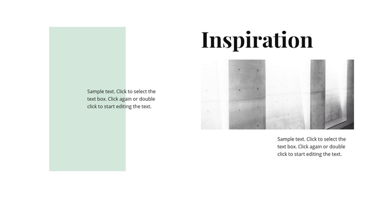 Inspiration im Minimalismus Website-Vorlage
