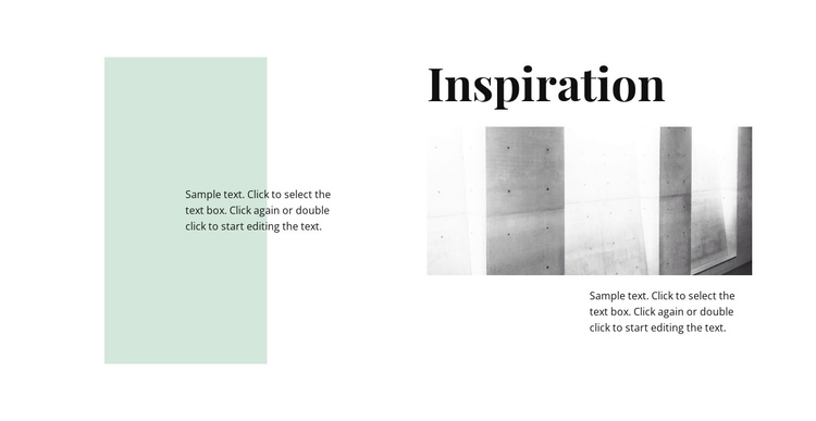 Inspiration in minimalism One Page Template