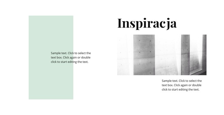 Inspiracja w minimalizmie Szablon CSS
