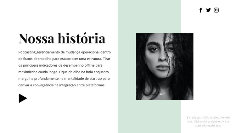 Leia nossa história Design do site