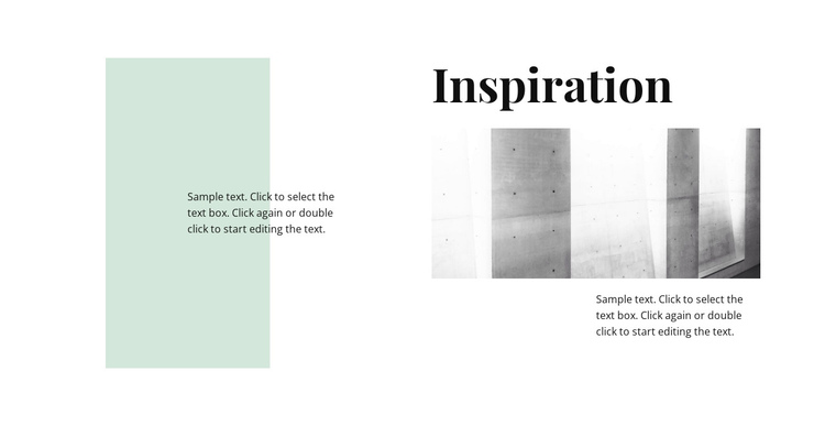 Inspiration in minimalism Website Builder Software