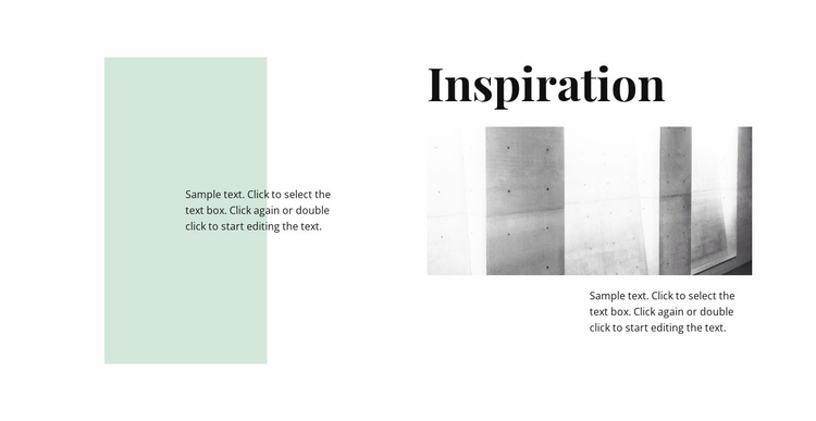 Inspiration in minimalism Landing Page