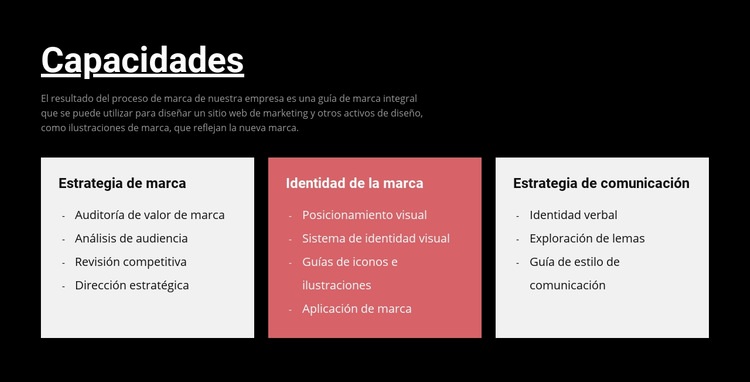 Negocios desde cero Página de destino