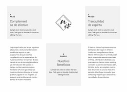 Logotipo Y Tres Beneficios Diseñador Web