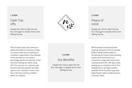 Logo And Three Benefits - HTML Page Template