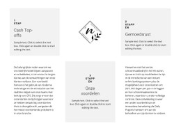 CSS-Rastersjabloonkolom Voor Logo En Drie Voordelen