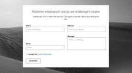 Formularz Kontaktowy Agencji Szablon Układu CSS