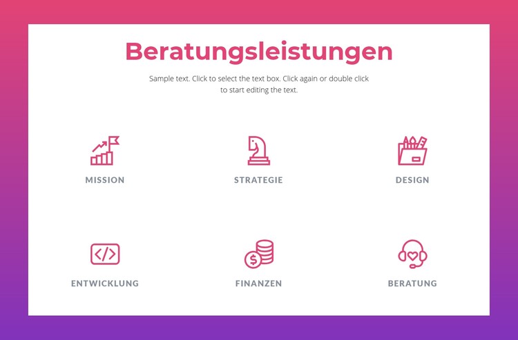 Beratungsleistungen für Unternehmen CSS-Vorlage