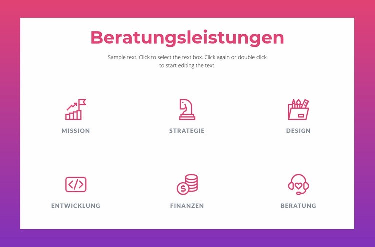 Beratungsleistungen für Unternehmen HTML5-Vorlage