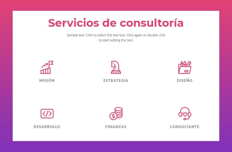 Servicios de consultoría para empresas Página de destino