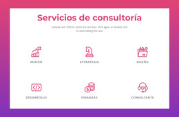Servicios De Consultoría Para Empresas: Plantilla De Página HTML