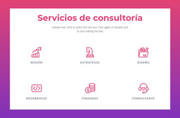 Servicios De Consultoría Para Empresas: Plantilla De Sitio Web HTML