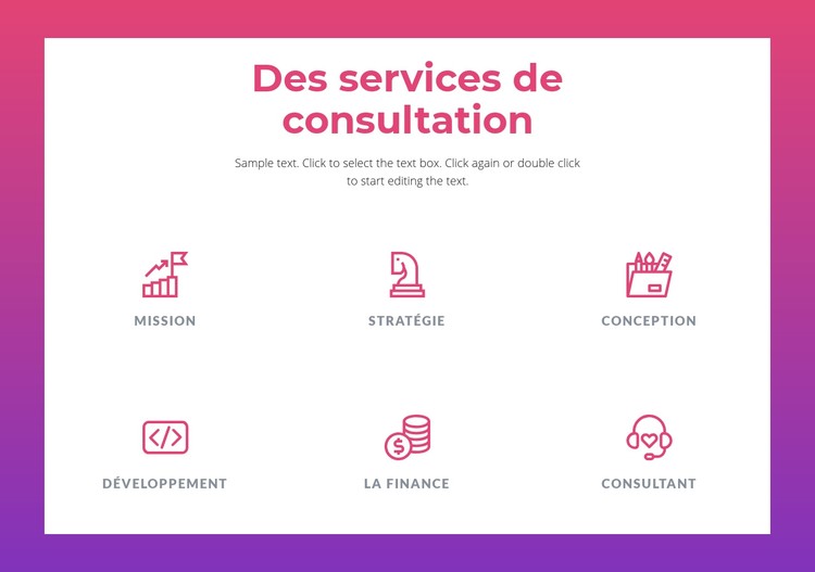 Services de conseil aux entreprises Modèle CSS