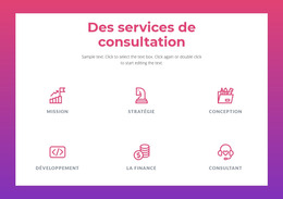 Services De Conseil Aux Entreprises – Modèle De Site Web HTML